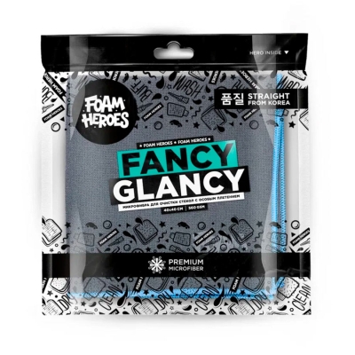 Fancy Glancy - микрофибра для очистки с особым плетением 40 х 40 см, 560 г/м2, Foam Heroes