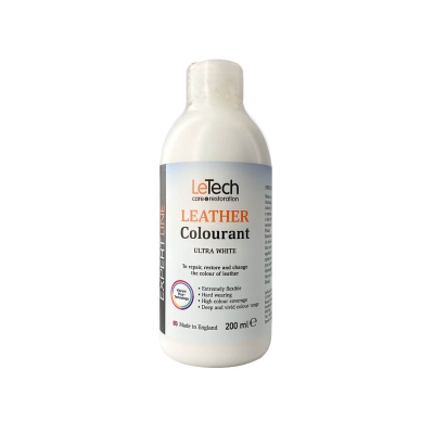 Leather Colourant Ultra White - краска для кожи EXPERT LINE 200 мл, Letech Professional