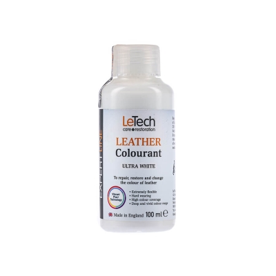 Leather Colourant Ultra White - краска для кожи EXPERT LINE 100 мл, Letech Professional