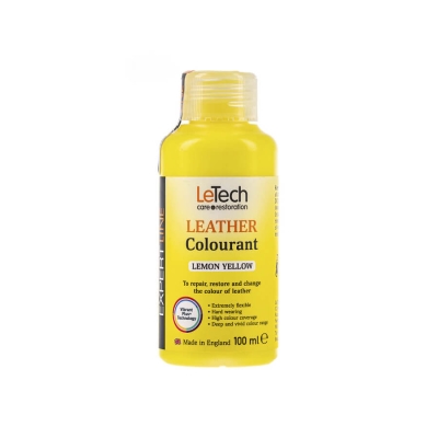 Leather Colourant Lemon Yellow - краска для кожи EXPERT LINE 100 мл, Letech Professional