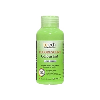 Leather Fluor Colourant Lime Green - краска для кожи EXPERT LINE 100 мл, Letech Professional