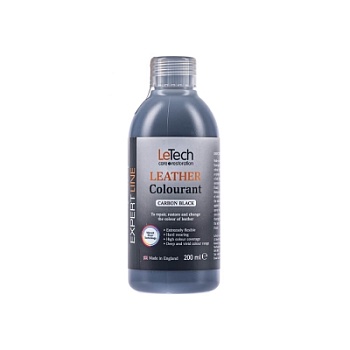 Leather Colourant Carbon Black - краска для кожи EXPERT LINE 200 мл, Letech Professional
