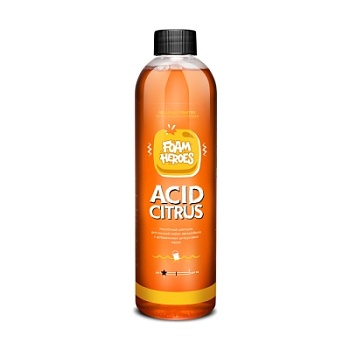 Acid Citrus, кислотный шампунь для ручной мойки автомобиля 500 мл, Foam Heroes
