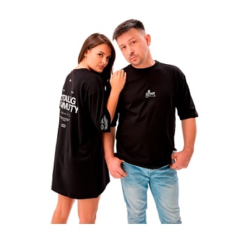 Футболка DIMR Community черная оверсайз, M