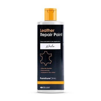 Ремонтная краска для кожи (Leather Repair Paint) White 250 мл, Furniture Clinic