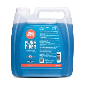 Pure Fiber, низкопенный шампунь для стрики микрофибры 3л, Foam Heroes