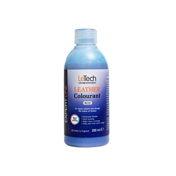 Leather Colourant Blue - краска для кожи EXPERT LINE 200 мл, Letech Professional