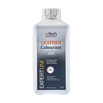 Leather Colourant Black - краска для кожи EXPERT LINE 1 л, Letech Professional