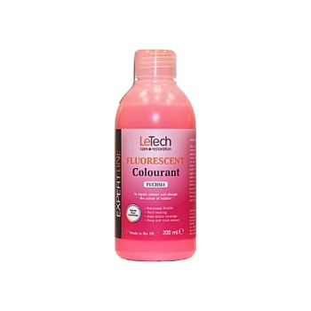 Leather Fluor Colourant Fuchsia - краска для кожи EXPERT LINE 200 мл, Letech Professional