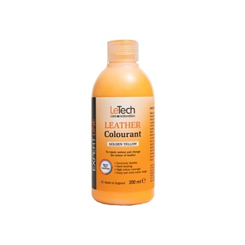 Leather Colourant Golden Yellow - краска для кожи EXPERT LINE 200 мл, Letech Professional
