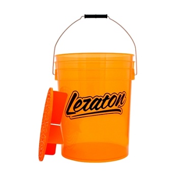 BUCKET Прозрачное ведро для мойки автомобиля с сепаратором Оранжевое BW2, Leraton