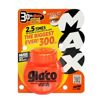 Антидождь Glaco Roll On Max - водоотталкивающая полироль для стекла 300 мл, Soft99