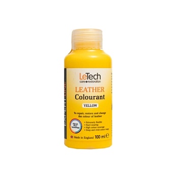 Leather Colourant Yellow - краска для кожи EXPERT LINE 100 мл, Letech Professional