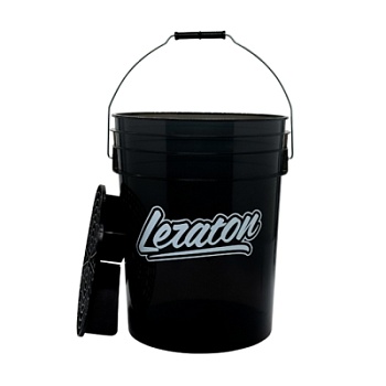 BUCKET Прозрачное ведро для мойки автомобиля с сепаратором Чёрное BW1, Leraton