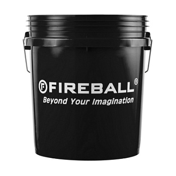 Ведро для мойки автомобиля черное Premium с удобной ручкой, 18 л, Fireball