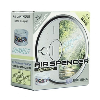 Меловой ароматизатор GREEN BREEZ - SPIRIT REFILL Air Spencerr  A-15, Eikosha