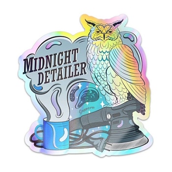 Midnight Detailer - стикер-наклейка голографическая, DIMR 