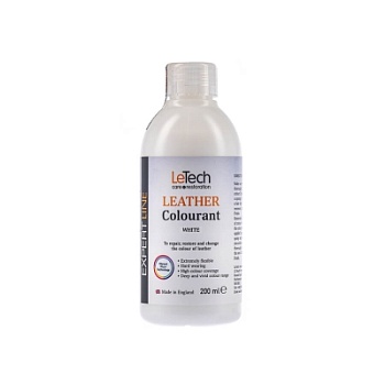Leather Colourant White - краска для кожи EXPERT LINE 200 мл, Letech Professional