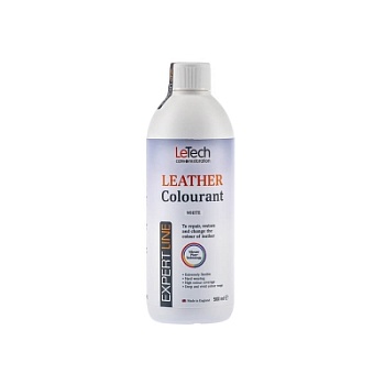 Leather Colourant White - краска для кожи EXPERT LINE 500 мл, Letech Professional