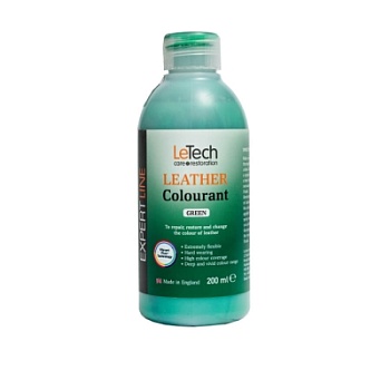 Leather Colourant Green - краска для кожи EXPERT LINE 200 мл, Letech Professional