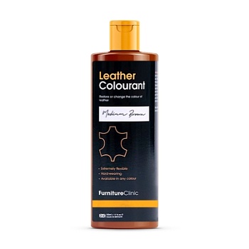 Краска для кожи (Leather Colourant) Medium Brown 250 мл, Furniture Clinic