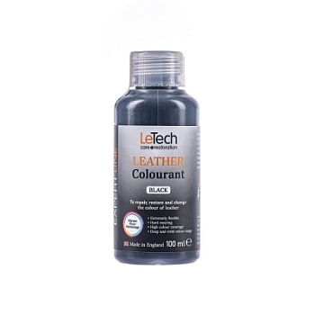 Leather Colourant Black - краска для кожи EXPERT LINE 100 мл, Letech Professional
