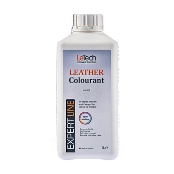 Leather Colourant White - краска для кожи EXPERT LINE 1000 мл, Letech Professional