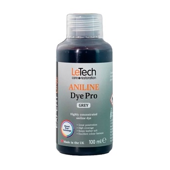 Leather Aniline Dye Grey - анилиновый краситель для кожи 100 мл, Letech Professional