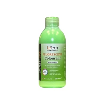 Leather Fluor Colourant Lime Green - краска для кожи EXPERT LINE 200 мл, Letech Professional