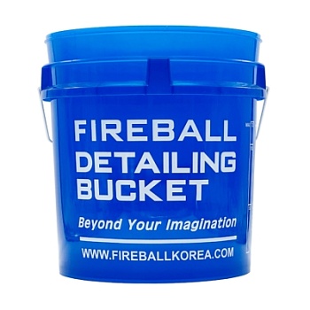 Ведро для мойки автомобиля прозрачное Premium с удобной ручкой синее, 18 л, Fireball