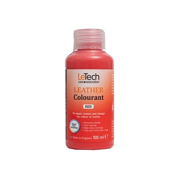 Leather Colourant Red - краска для кожи EXPERT LINE 100 мл, Letech Professional