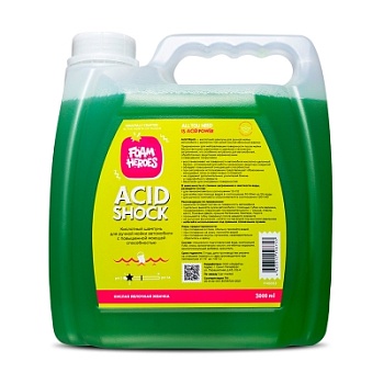 Acid Shock, кислотный шампунь для ручной мойки автомобиля 3 л, Foam Heroes