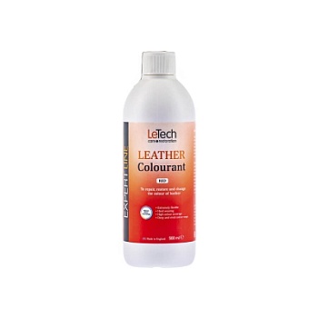 Leather Colourant Red - краска для кожи EXPERT LINE 500 мл, Letech Professional