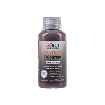 Leather Colourant Dark Brown - краска для кожи EXPERT LINE 100 мл, Letech Professional