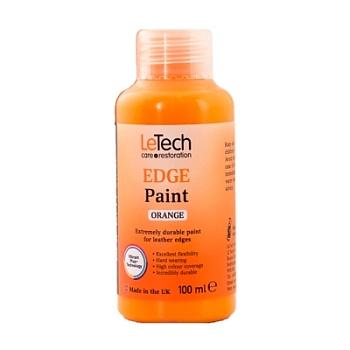 Leather Edge Paint Orange - краска для уреза кожи 100 мл, Letech Professional