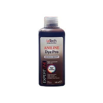 Leather Aniline Dye Medium Brown - анилиновый краситель для кожи 145 мл, Letech Professional