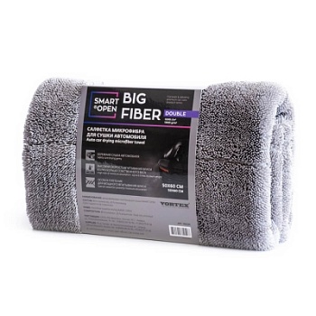 Big Fiber Double - салфетка микрофибра для сушки автомобиля 1200 г/м2, 50 x 60 см, Smart Open
