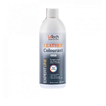Leather Colourant Black - краска для кожи EXPERT LINE 500 мл, Letech Professional