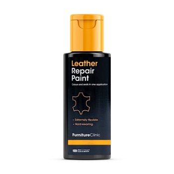 Ремонтная краска для кожи (Leather Repair Paint) Black 50 мл, Furniture Clinic