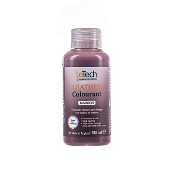 Leather Colourant Maroon - краска для кожи EXPERT LINE 100 мл, Letech Professional