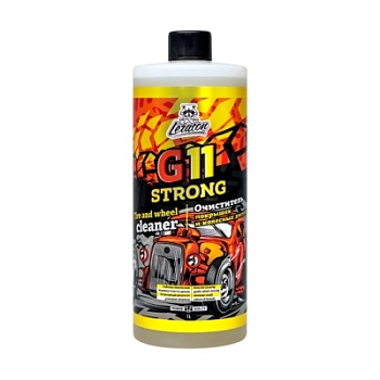 G11 STRONG Высококонцентрированный очиститель покрышек и колёсных дисков 1 л, Leraton