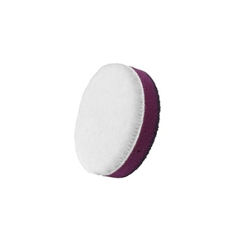 DA Wool Pad - белый меховой круг стриженый мех (ворс 5 мм) 55/15, ZviZZer