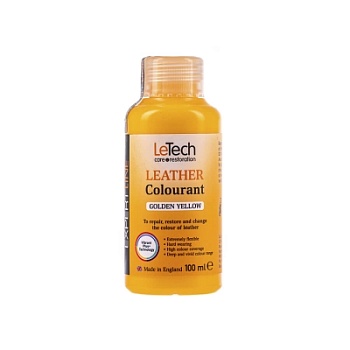 Leather Colourant Golden Yellow - краска для кожи EXPERT LINE 100 мл, Letech Professional