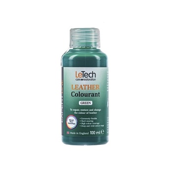 Leather Colourant Green - краска для кожи EXPERT LINE 100 мл, Letech Professional