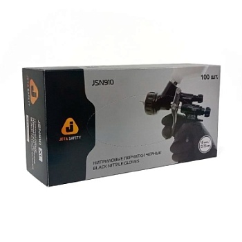 Перчатки M нитриловые черные, 100 шт., Jetapro