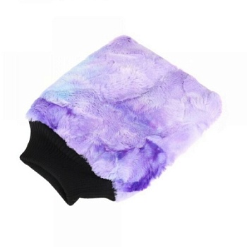 Color-pop wash mitt - рукавица для мойки кузова плюшевая особомягкая пурпурная 20x25 см, PURESTAR