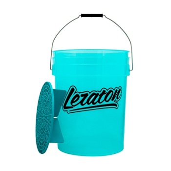 BUCKET Прозрачное ведро для мойки автомобиля с сепаратором Бирюзовое BW4, Leraton
