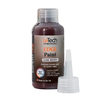 Leather Edge Paint Dark Brown - краска для уреза кожи 100 мл, Letech Professional