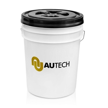 Ведро для мойки а/м c крышкой и пескоотделителем белое, Au-1052 Autech