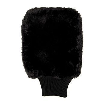 Варежка из искусственного меха для бережной мойки Black Wool Mitt MW6, Leraton